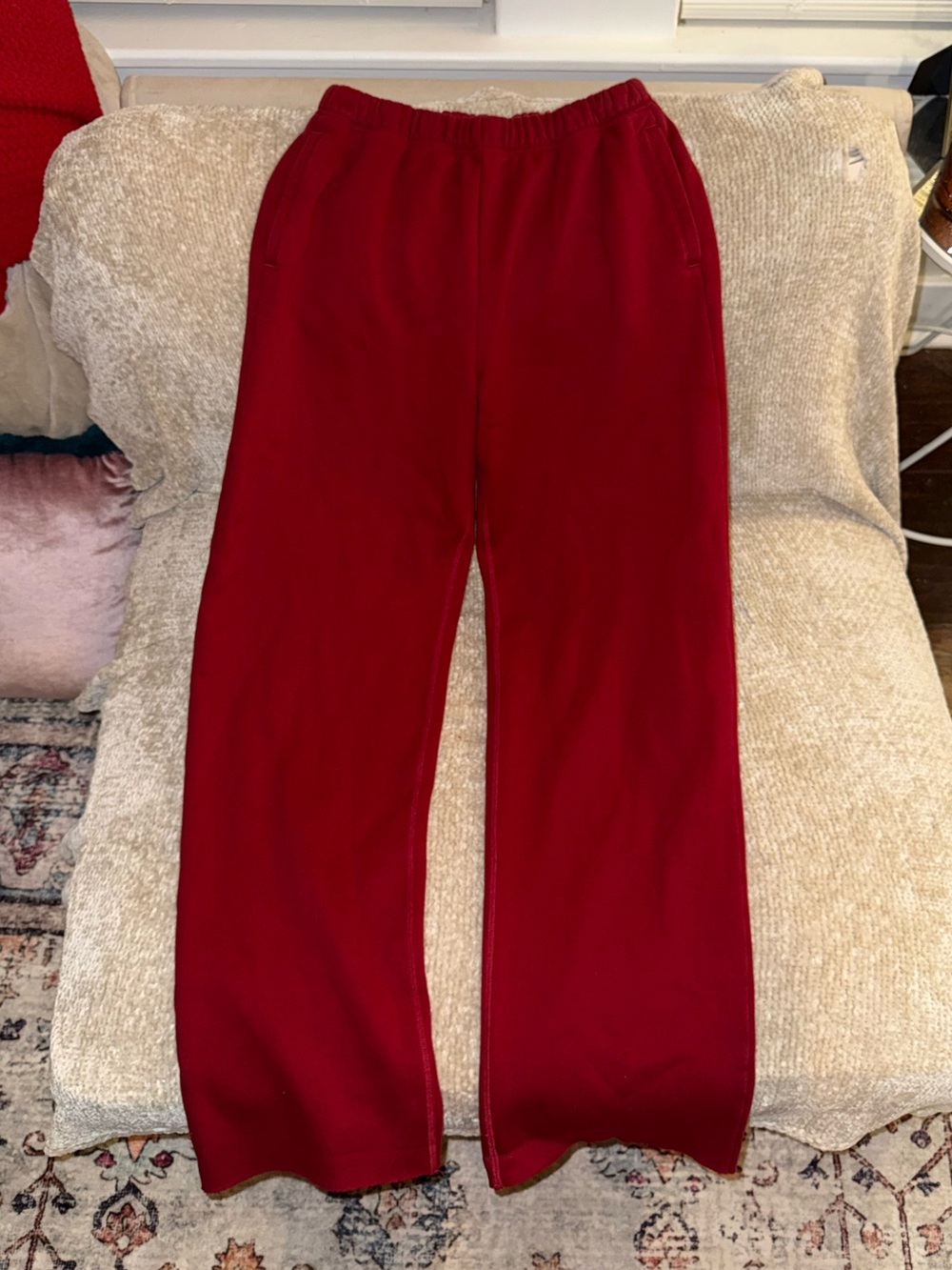 Skims Red Sweatpants Size S